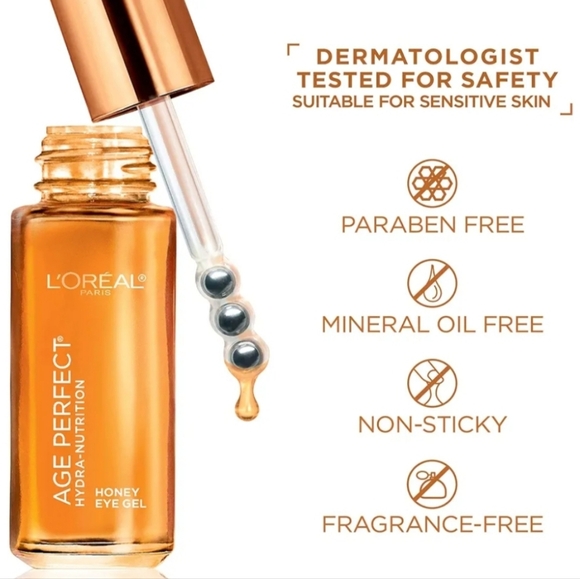 L'Oreal Paris Skincare Age Perfect Hydra Nutrition Eye Gel with Manuka Honey NWT - Picture 3 of 8